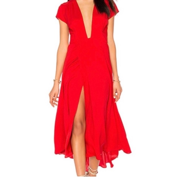 Two Arrows Red Wrap Dress